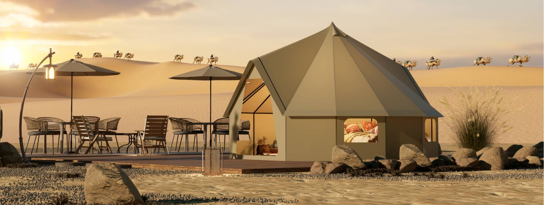 呼伦贝尔露营酒店帐篷产品